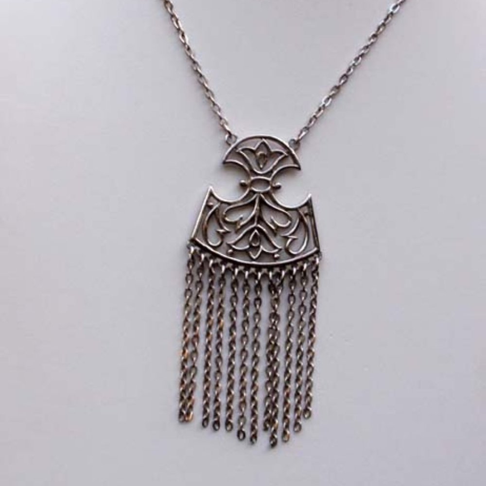 Vintage Trifari Boho Fringe Necklace